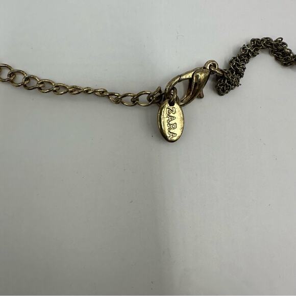 Zara Necklace Fringe Festival 70s 90s Chain Choker Statement Boho Bohemian - Picture 7 of 14